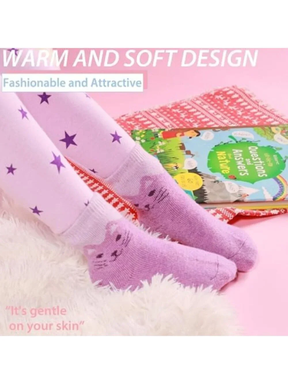 Cozy Kids Merino Wool Hiking Socks for Toddlers - Warm Crew Boot Socks